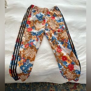 Adidas track pants- floral